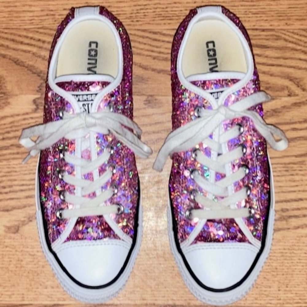 VINTAGE CONVERSE ALL STAR SAMPLE PAIR SEQUIN